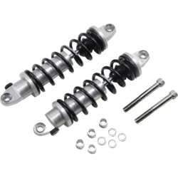 PartzBiz HD 1310-1778 - Legend Revo-A Adjustable Silver 14” Performance Coil Shocks HD Harley Dyna 91-17