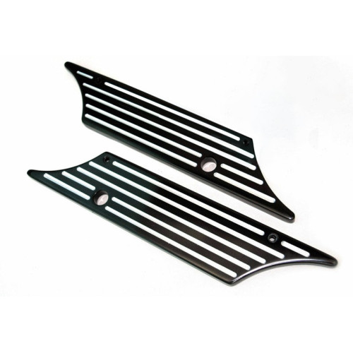 PartzBiz HD: 3483972-ชุดฝาครอบสลักกระเป๋าข้างแบบกลึง Ball Milled สีดำสำหรับ Harley Touring Bagger 98-13 PartzBiz HD: 3483972-ชุดฝาครอบสลักกระเป๋าข้างแบบกลึง Ball Milled สีดำสำหรับ Harley Touring Bagger 98-13