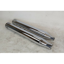 PartzBiz HD 8480C/OB - Lifeline Dual Muffler 4‚” โครเมียมสวิสชีส M8 M-Eight Harley Touring 2017+ PartzBiz HD 8480C/OB - Lifeline Dual Muffler 4‚” โครเมียมสวิสชีส M8 M-Eight Harley Touring 2017+