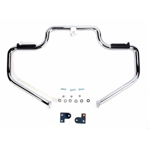 PartzBiz HD: 3448361-Chrome Lindby Multibar Engine Guard Highway Bar Harley Dyna w/ Forward Controls