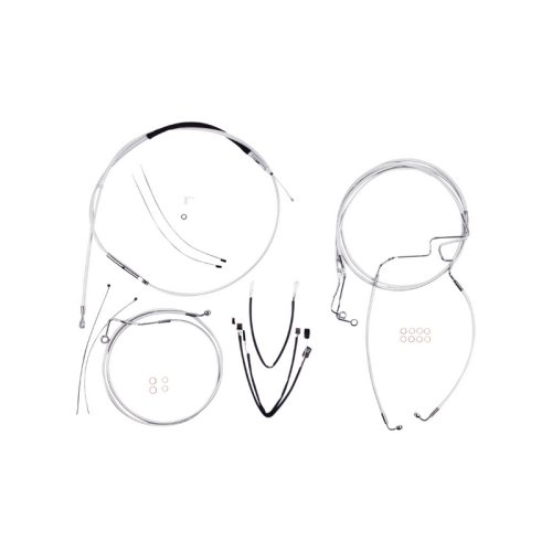 PartzBiz HD: 3480421-Magnum 12”-14” Ape Handlebar Control Cable Kit ABS Braided 21+ Harley Road Glide PartzBiz HD: 3480421-Magnum 12”-14” Ape Handlebar Control Cable Kit ABS Braided 21+ Harley Road Glide