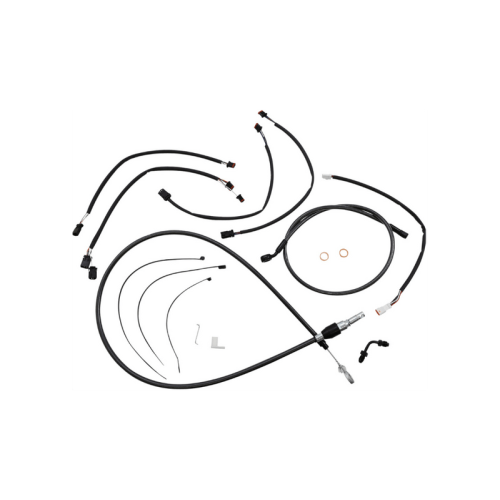 PartzBiz HD: 3480330-Magnum 12-14 Ape Handlebar Control Cable Kit Black 21+ Harley Fat Bob Low Rider PartzBiz HD: 3480330-Magnum 12-14 Ape Handlebar Control Cable Kit Black 21+ Harley Fat Bob Low Rider