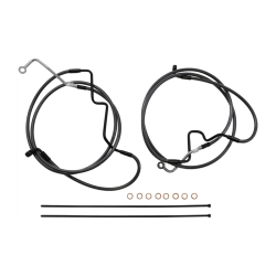 PartzBiz HD 487992 - Magnum 15-17” Ape Handlebar Control Cable Kit ABS Black 2021+ Harley Road King