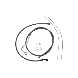 PartzBiz HD 4871002 - Magnum 15-17” Ape Handlebar Control Cable Kit ABS Black 21+ Harley Road King