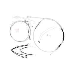 PartzBiz HD 387982 - Magnum 15”-17” Ape Handlebar Control Cable Kit ABS Braided 21+ Harley Road Glide