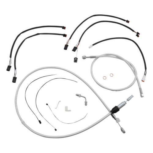 PartzBiz HD: 3483582-Magnum Chromite 15-17” Ape Hanger Handlebar Cable Kit 18+ Harley FXFB Low Rider