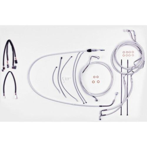 PartzBiz HD: 3483381-Magnum Chromite 15-17 Ape Hanger Handlebar Cable w/ Lower Kit 21+ Harley Touring PartzBiz HD: 3483381-Magnum Chromite 15-17 Ape Hanger Handlebar Cable w/ Lower Kit 21+ Harley Touring
