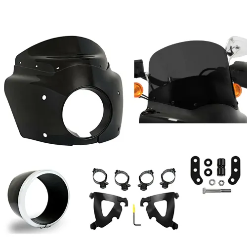 PartzBiz HD: 3470011-Black Road Warrior Fairing 11” Dark Smoke Windshield Kit Harley Low Rider S 2020 PartzBiz HD: 3470011-Black Road Warrior Fairing 11” Dark Smoke Windshield Kit Harley Low Rider S 2020