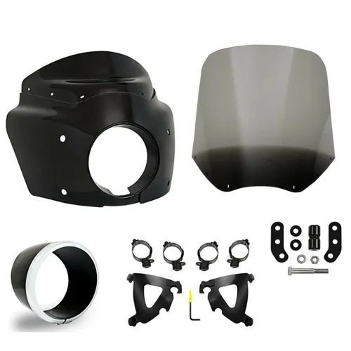 PartzBiz HD: 3470015-Black Road Warrior Fairing 15 Black Smoke Windshield Kit Harley Low Rider S 2020 PartzBiz HD: 3470015-Black Road Warrior Fairing 15 Black Smoke Windshield Kit Harley Low Rider S 2020