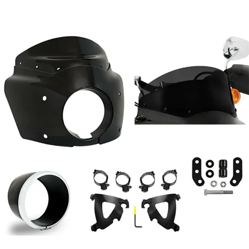 PartzBiz HD: 3470019-Black Road Warrior Fairing 7” Dark Smoke Windshield Kit Harley Low Rider S 2020 PartzBiz HD: 3470019-Black Road Warrior Fairing 7” Dark Smoke Windshield Kit Harley Low Rider S 2020