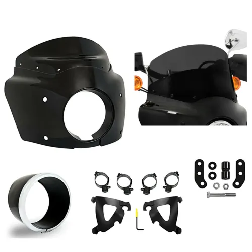 PartzBiz HD: 3470021-Black Road Warrior Fairing 9” Dark Smoke Windshield Kit Harley Low Rider S 2020 PartzBiz HD: 3470021-Black Road Warrior Fairing 9” Dark Smoke Windshield Kit Harley Low Rider S 2020