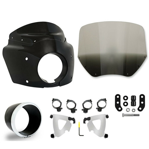 PartzBiz HD: 3470159-Road Warrior Fairing 11” Black Smoke Windshield Polished Harley Low Rider S 2020 PartzBiz HD: 3470159-Road Warrior Fairing 11” Black Smoke Windshield Polished Harley Low Rider S 2020