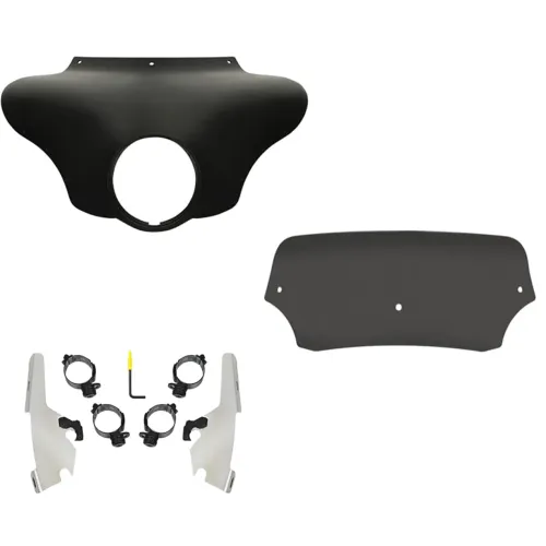 PartzBiz HD: 3470410-Batwing Fairing 5” Dark Smoke Spoiler Windshield Polished Kit Harley 18+ FLSB PartzBiz HD: 3470410-Batwing Fairing 5” Dark Smoke Spoiler Windshield Polished Kit Harley 18+ FLSB