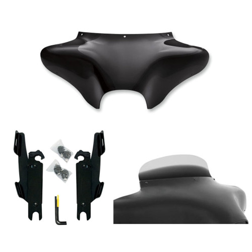 PartzBiz HD: 3470772-Memphis Shade Batwing Fairing 5” Ghost Windshield Mount Kit Harley FLSTF No Bar PartzBiz HD: 3470772-Memphis Shade Batwing Fairing 5” Ghost Windshield Mount Kit Harley FLSTF No Bar