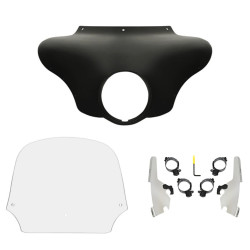 PartzBiz HD MEM7431 + MEK2044 + MEP8530 - Memphis Shades Batwing Fairing 12” Clear Windshield Polished Kit Harley 18+ FLSB PartzBiz HD MEM7431 + MEK2044 + MEP8530 - Memphis Shades Batwing Fairing 12” Clear Windshield Polished Kit Harley 18+ FLSB