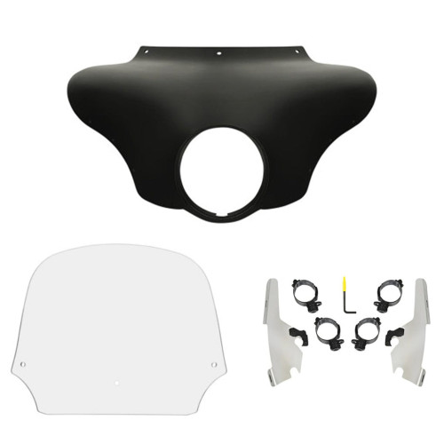 PartzBiz HD: 3470275-Memphis Shades Batwing Fairing 12” Clear Windshield Polished Kit Harley 18+ FLSB PartzBiz HD: 3470275-Memphis Shades Batwing Fairing 12” Clear Windshield Polished Kit Harley 18+ FLSB