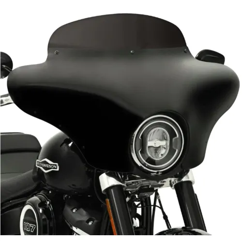 PartzBiz HD: 3470314-Memphis Shades Batwing Fairing 5” Black Windshield Polished Kit Harley 18+ FLSB PartzBiz HD: 3470314-Memphis Shades Batwing Fairing 5” Black Windshield Polished Kit Harley 18+ FLSB