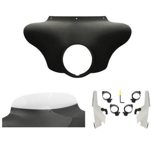 PartzBiz HD: 3470316-Memphis Shades Batwing Fairing 5” Clear Windshield Polished Kit Harley 18+ FLSB PartzBiz HD: 3470316-Memphis Shades Batwing Fairing 5” Clear Windshield Polished Kit Harley 18+ FLSB
