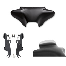 PartzBiz HD MEM7011 + MEM8988 + MEP8558 - Memphis Shades Batwing Fairing 5” Ghost Spoiler Windshield Mount Harley Fat Boy PartzBiz HD MEM7011 + MEM8988 + MEP8558 - Memphis Shades Batwing Fairing 5” Ghost Spoiler Windshield Mount Harley Fat Boy