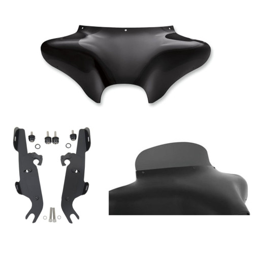 PartzBiz HD: 3470817-Memphis Shades Batwing Fairing 5 Smoke Spoiler Windshield Mount Kit Harley FLSTF PartzBiz HD: 3470817-Memphis Shades Batwing Fairing 5 Smoke Spoiler Windshield Mount Kit Harley FLSTF