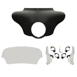 PartzBiz HD MEM7431 + MEK2044 + MEP8509 - Memphis Shades Batwing Fairing 5” Solar Windshield Polished Kit Harley 18+ FLSB PartzBiz HD MEM7431 + MEK2044 + MEP8509 - Memphis Shades Batwing Fairing 5” Solar Windshield Polished Kit Harley 18+ FLSB
