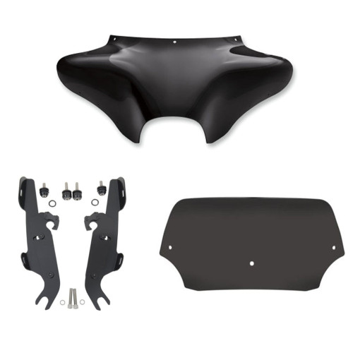 PartzBiz HD: 3470829-Memphis Shades Batwing Fairing 6.5 Black Spoiler Windshield Mount Harley Fat Boy PartzBiz HD: 3470829-Memphis Shades Batwing Fairing 6.5 Black Spoiler Windshield Mount Harley Fat Boy