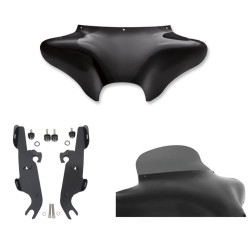 PartzBiz HD MEM7011 + MEM8988 + MEP8541 - Memphis Shades Batwing Fairing 6.5” Smoke Spoiler Windshield Mount Harley FLSTF PartzBiz HD MEM7011 + MEM8988 + MEP8541 - Memphis Shades Batwing Fairing 6.5” Smoke Spoiler Windshield Mount Harley FLSTF
