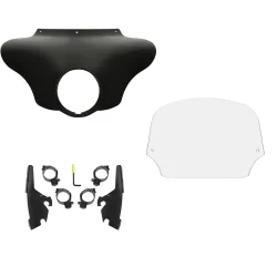 PartzBiz HD MEM7431 + MEB2044 + MEP8520 - Memphis Shades Batwing Fairing 9” Clear Windshield Mount Harley 18+ Sport Glide PartzBiz HD MEM7431 + MEB2044 + MEP8520 - Memphis Shades Batwing Fairing 9” Clear Windshield Mount Harley 18+ Sport Glide