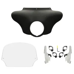 PartzBiz HD MEM7431 + MEK2044 + MEP8520 - Memphis Shades Batwing Fairing 9” Clear Windshield Polished Kit Harley 18+ FLSB PartzBiz HD MEM7431 + MEK2044 + MEP8520 - Memphis Shades Batwing Fairing 9” Clear Windshield Polished Kit Harley 18+ FLSB