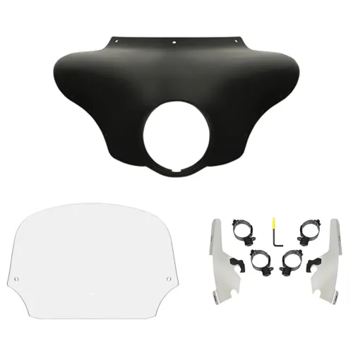 PartzBiz HD: 3470367-Memphis Shades Batwing Fairing 9” Clear Windshield Polished Kit Harley 18+ FLSB PartzBiz HD: 3470367-Memphis Shades Batwing Fairing 9” Clear Windshield Polished Kit Harley 18+ FLSB