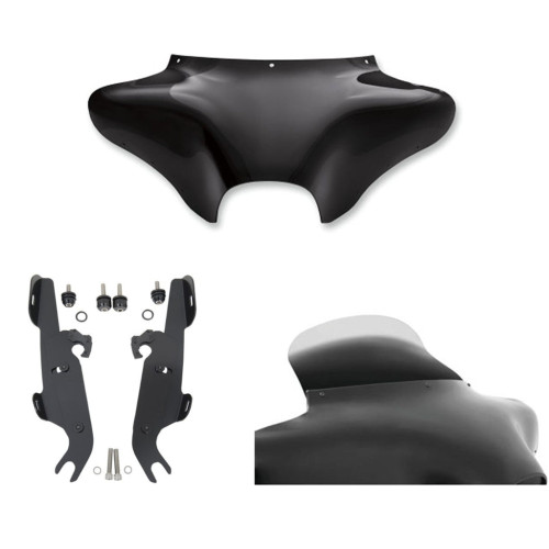PartzBiz HD: 3470837-Memphis Shades Batwing Fairing 9” Ghost Spoiler Windshield Mount Harley Fat Boy PartzBiz HD: 3470837-Memphis Shades Batwing Fairing 9” Ghost Spoiler Windshield Mount Harley Fat Boy
