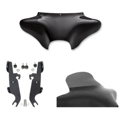 PartzBiz HD MEM7011 + MEM8988 + MEP8561 - Memphis Shades Batwing Fairing 9” Smoke Spoiler Windshield Mount Harley FLSTF PartzBiz HD MEM7011 + MEM8988 + MEP8561 - Memphis Shades Batwing Fairing 9” Smoke Spoiler Windshield Mount Harley FLSTF