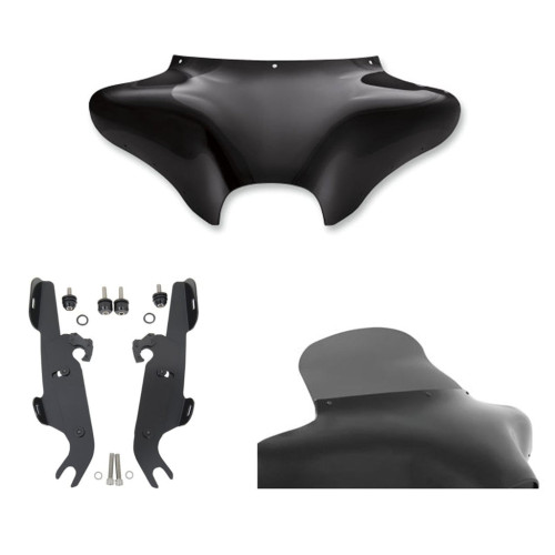 PartzBiz HD: 3470868-Memphis Shades Batwing Fairing 9” Smoke Spoiler Windshield Mount Harley FLSTF PartzBiz HD: 3470868-Memphis Shades Batwing Fairing 9” Smoke Spoiler Windshield Mount Harley FLSTF