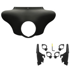 PartzBiz HD MEM7431 + MEB2044 - Memphis Shades Batwing Fairing Black Mounting Kit Harley 18+ Sport Glide FLSB M8 PartzBiz HD MEM7431 + MEB2044 - Memphis Shades Batwing Fairing Black Mounting Kit Harley 18+ Sport Glide FLSB M8