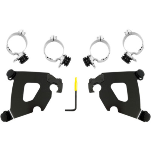 PartzBiz HD: 3466150-Memphis Shades Black Cafe Fairing Trigger-Lock Mount Kit Harley 18+ Softail FXLR PartzBiz HD: 3466150-Memphis Shades Black Cafe Fairing Trigger-Lock Mount Kit Harley 18+ Softail FXLR