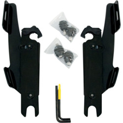 PartzBiz HD MEK1952 - Memphis Shades Fairing Black Trigger-Lock Mount Harley Softail No OEM Lightbar