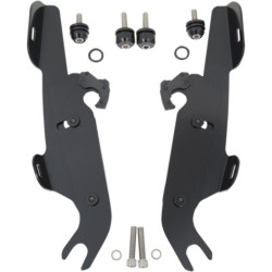 PartzBiz HD MEM8988 - Memphis Shades Fairing Black Trigger-Lock Mount Kit Harley Softail OEM Lightbar