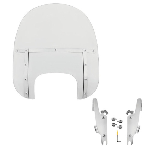 PartzBiz HD: 3466402-Memphis Shades Fats 17” Clear Windshield Polished Mounts Harley Softail 18+ FLFB PartzBiz HD: 3466402-Memphis Shades Fats 17” Clear Windshield Polished Mounts Harley Softail 18+ FLFB
