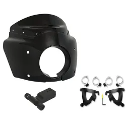 PartzBiz HD MEM7371 + MEB2028 + MEB9888 - Memphis Shades Road Warrior Fairing Black Mount Kit Harley Softail M8 FXBB 18+ PartzBiz HD MEM7371 + MEB2028 + MEB9888 - Memphis Shades Road Warrior Fairing Black Mount Kit Harley Softail M8 FXBB 18+