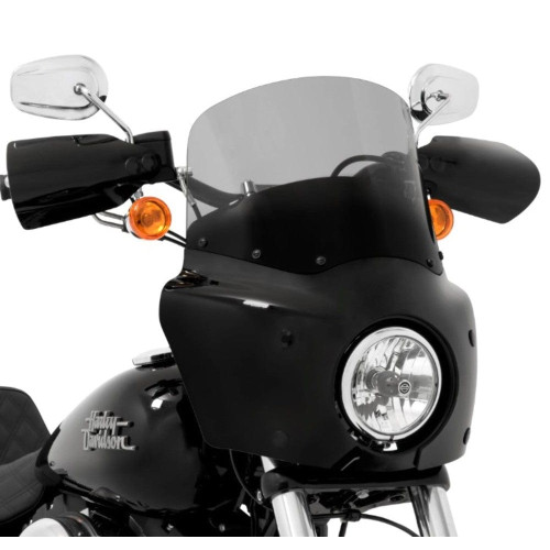 PartzBiz HD: 3468388-Road Warrior 11‚” แฟริ่งกระจกหน้ารถ Black Smoke ชุดยึดกระจกสีดำ Harley 18+ FXLR