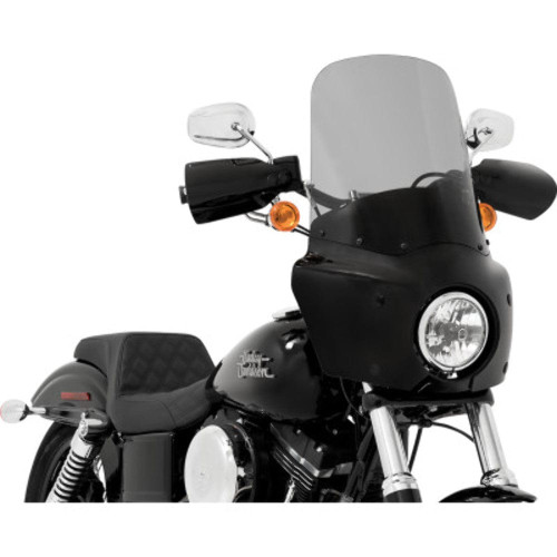 PartzBiz HD: 3468534-Road Warrior Fairing 17‚” กระจกบังลมสีดำ Mount Harley Softail FXBB 18+ M8