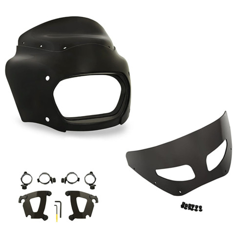 PartzBiz HD: 3469807-Road Warrior Fairing 7” Vented Dark Smoke Windshield Kit Harley 18+ Softail FXFB PartzBiz HD: 3469807-Road Warrior Fairing 7” Vented Dark Smoke Windshield Kit Harley 18+ Softail FXFB