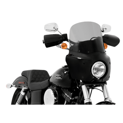 PartzBiz HD: 3481030-Memphis Shades 15” Black Smoke Road Warrior Windshield Cafe Fairing Harley Dyna