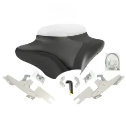 PartzBiz HD MEM7011+MEK1983+MEP8500 - Memphis Shades Batwing Fairing Windshield Package Kit Harley Dyna Switchback FLD
