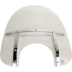 PartzBiz HD MEM3719 - Memphis Shades Fats Windshield 19” Solar 9” Headlight Cutout Chrome Strap Harley