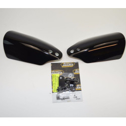 PartzBiz HD MEB7216 - Memphis Shades Club Style Black Lucite Hand Guards Dual Sport Harley Road King