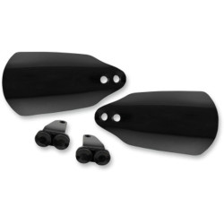 PartzBiz HD MEB7217 - Memphis Shades Club Style Black Lucite Hand Guards Dual Sport Harley Touring 15+