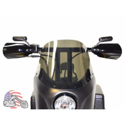 PartzBiz HD MEB7215 - Memphis Shades Club Style Black Lucite Hand Guards Set 1” Bar Dual Sport Harley