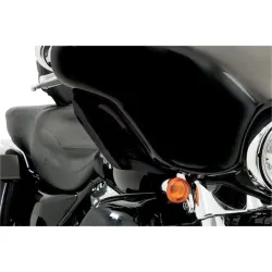 PartzBiz HD MEM7201 - Black Pair Memphis Shades Fairing Wind Deflectors Harley Touring Bagger Dresser