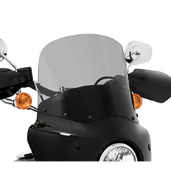 PartzBiz HD MEP86812 - Memphis Shades 13” Black Smoke Tint Road Warrior Windshield Harley Softail Dyna